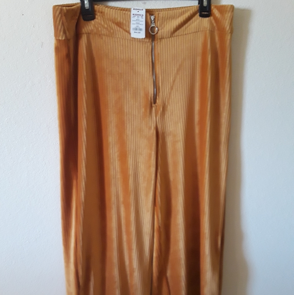 Candies Velvet Wide Leg Pants